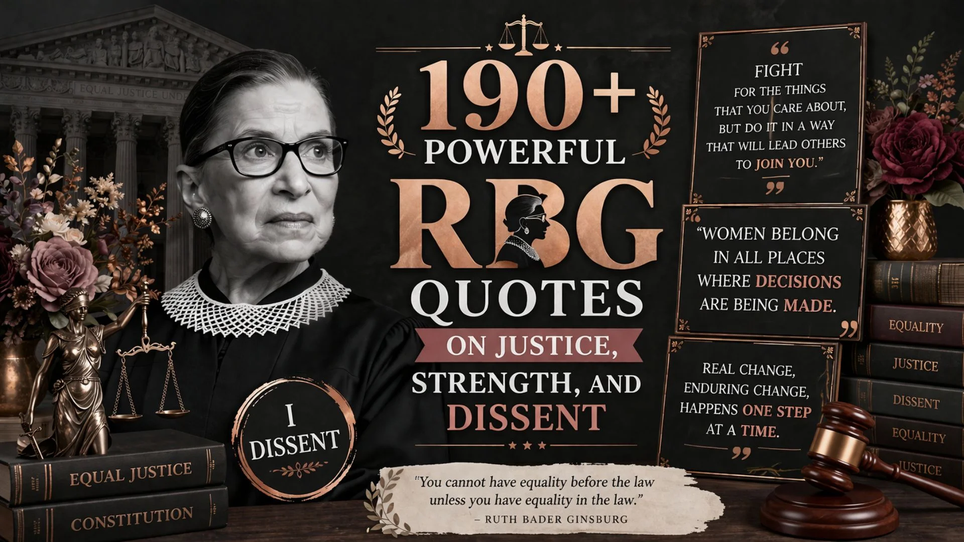 190+ Powerful RBG Quotes on Justice, Strength, and Dissent