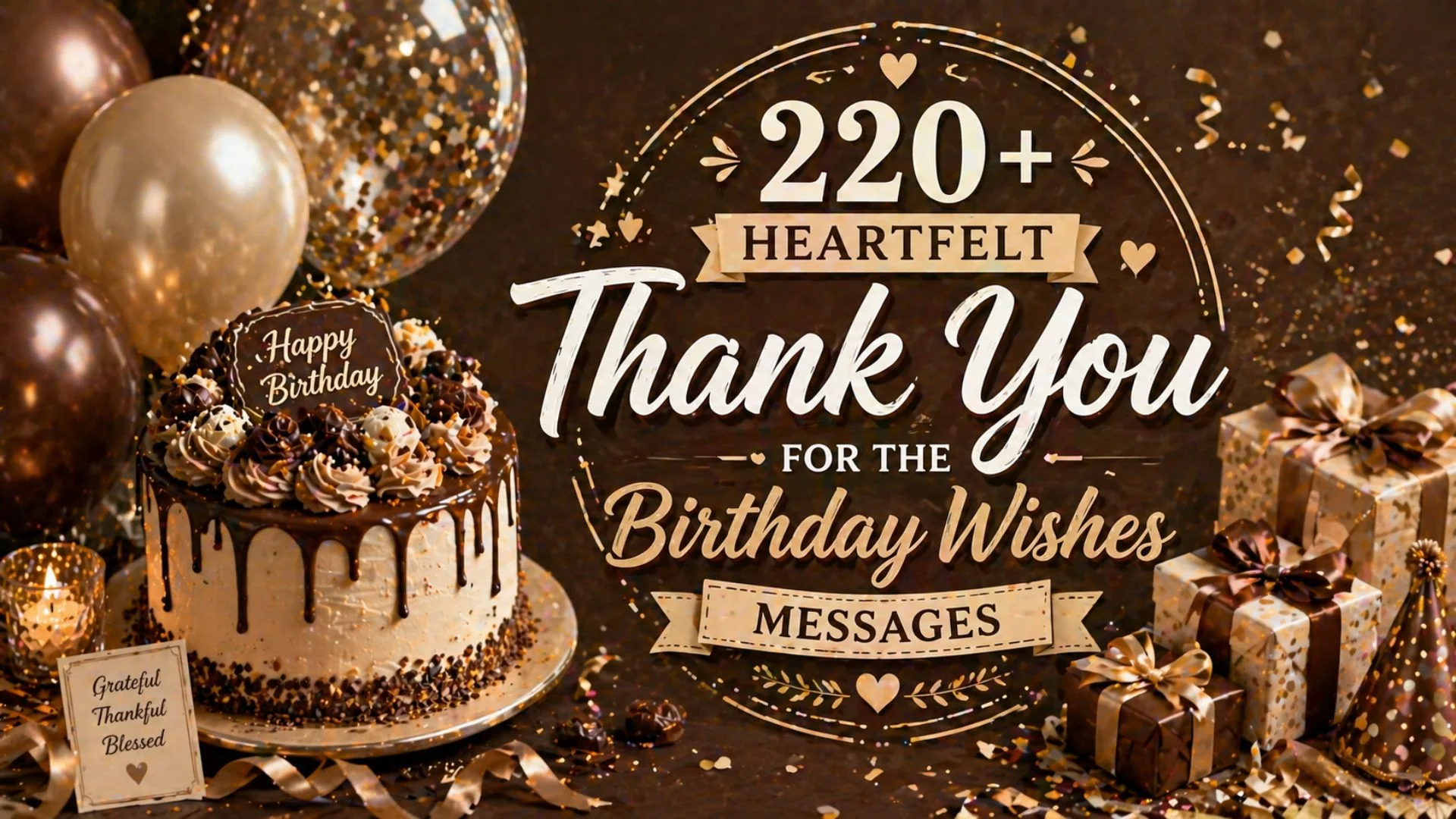220+ Heartfelt Thank You for the Birthday Wishes Messages