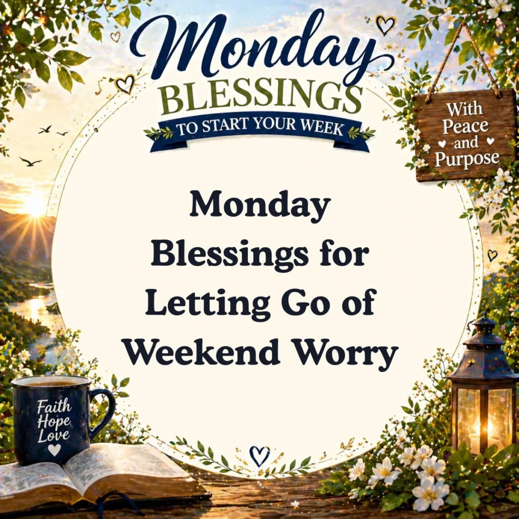 Monday Blessings for Letting Go of Weekend Worry