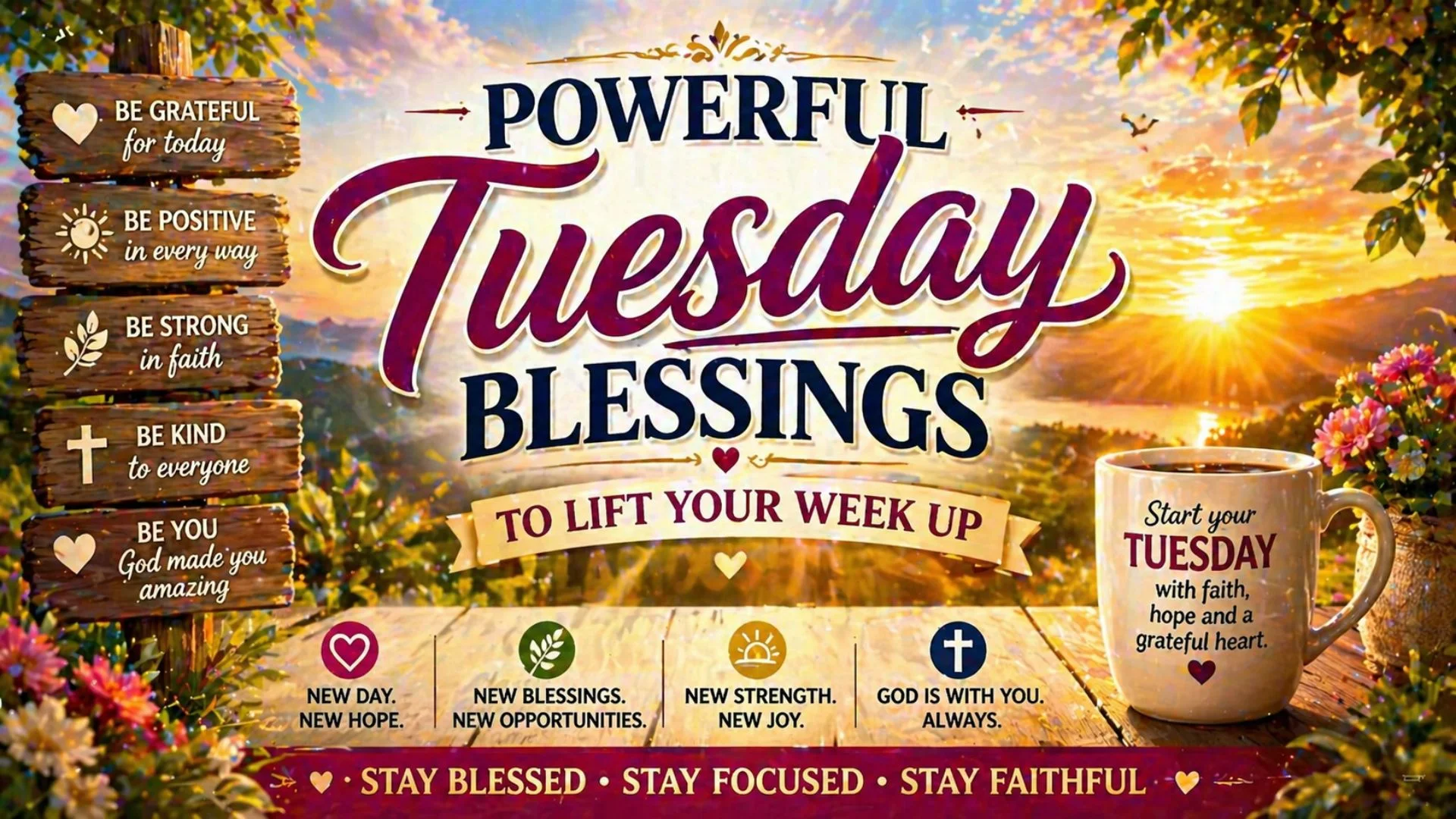 Powerful Tuesday Blessings to Lift Your Week Up