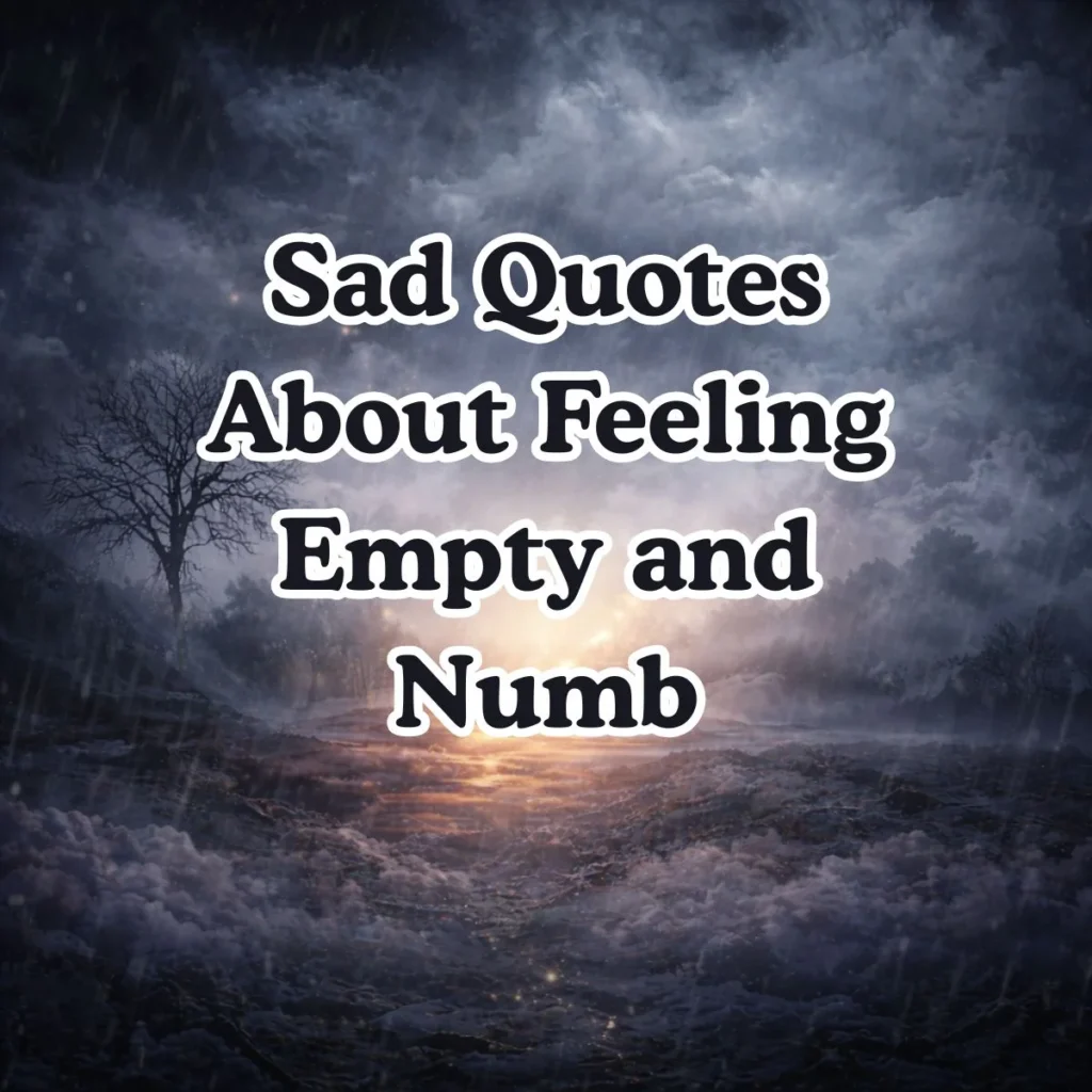 Sad Quotes About Feeling Empty and Numb