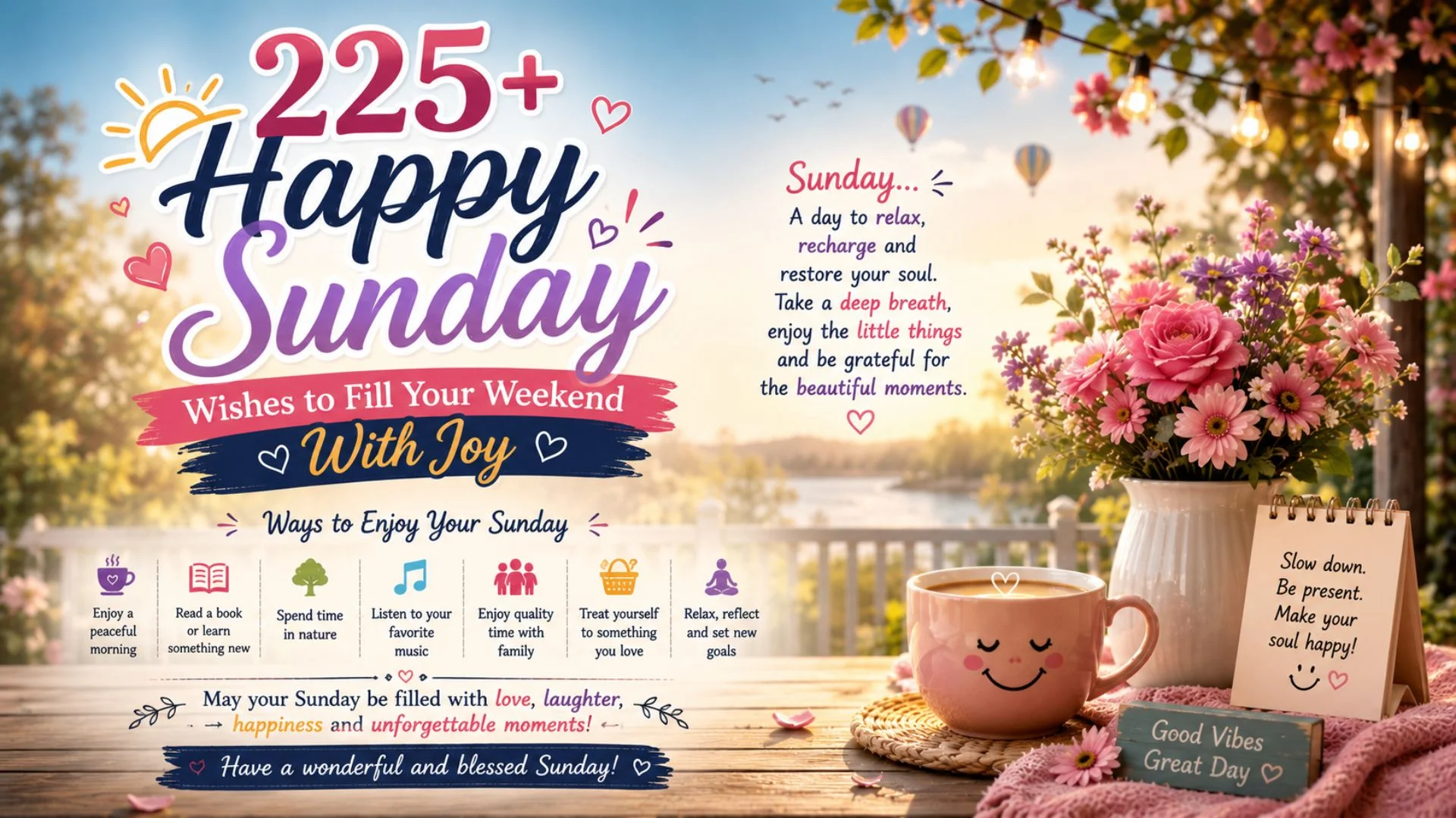 225+ Happy Sunday Wishes to Fill Your Weekend With Joy