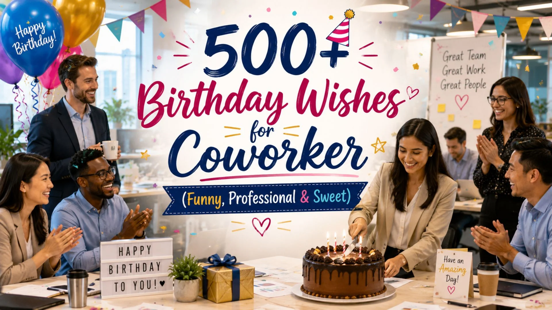 500+ Birthday Wishes for Coworker (Funny, Professional & Sweet)