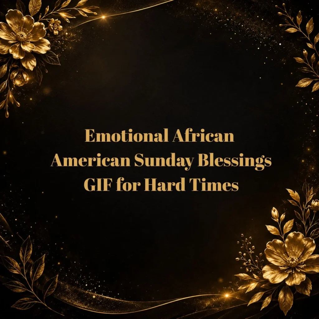 Emotional African American Sunday Blessings GIF for Hard Times
