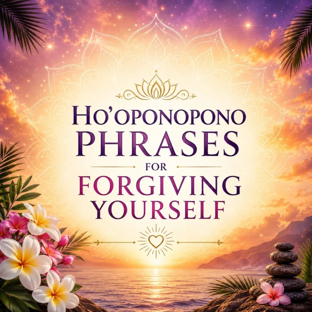 Ho'oponopono Phrases for Forgiving Yourself