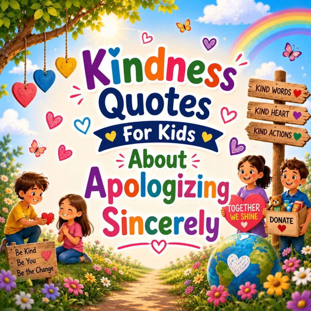 Kindness Quotes for Kids About Apologizing Sincerely