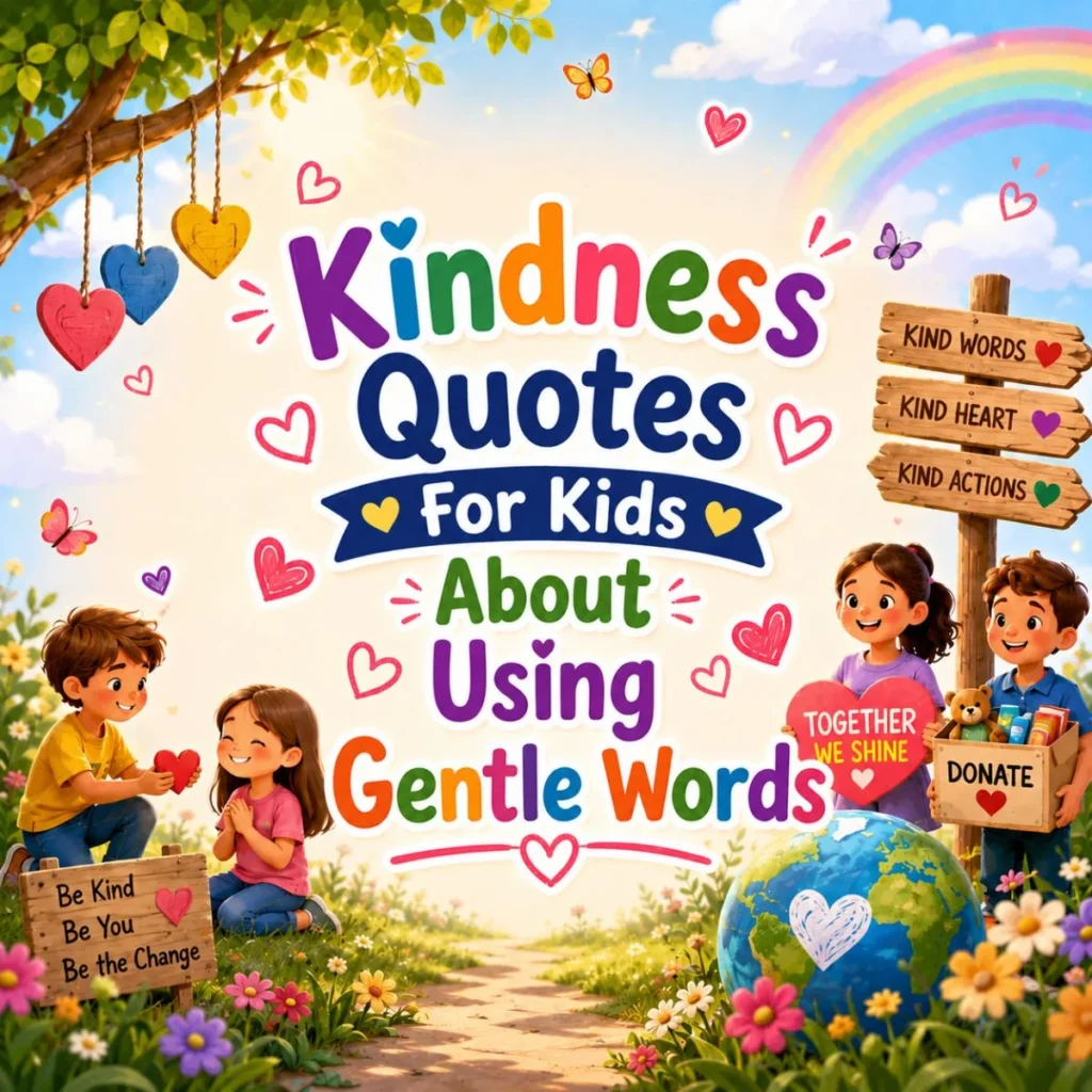 Kindness Quotes for Kids About Using Gentle Words