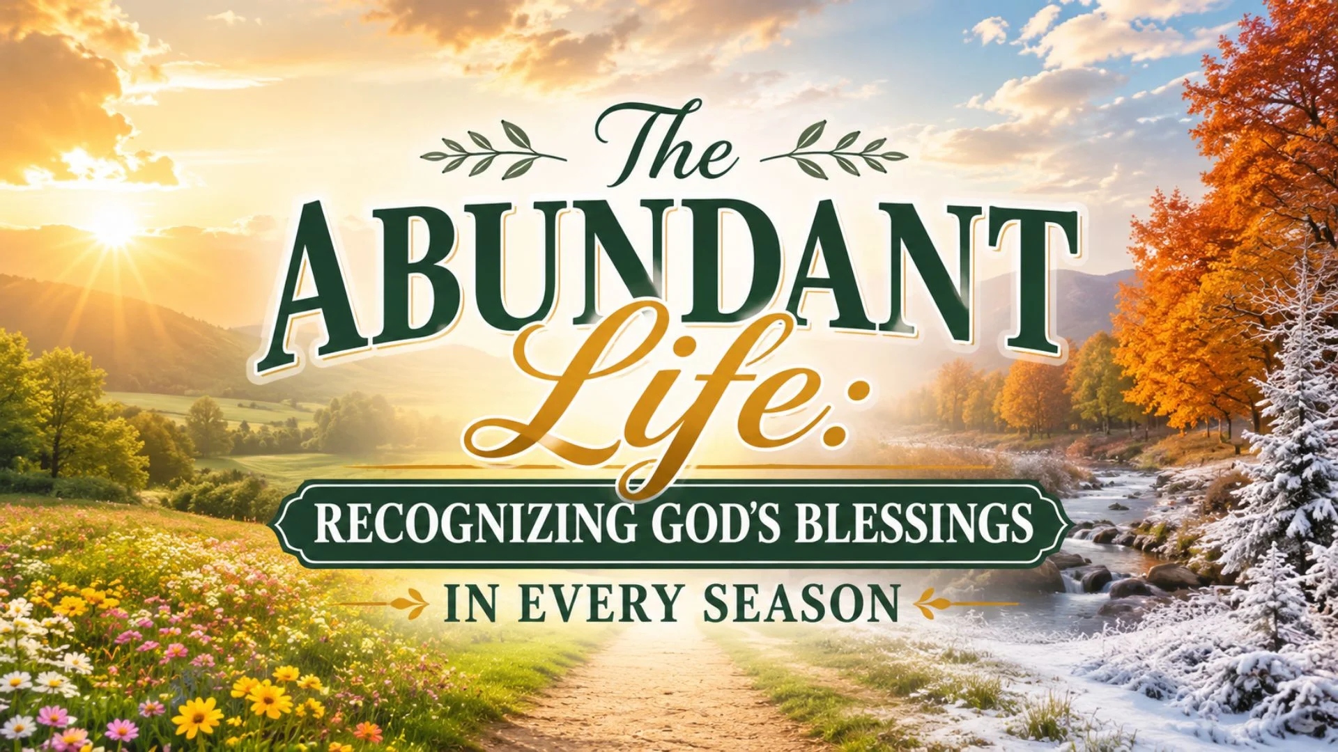 The Abundant Life Recognizing God's Blessings in Every Season