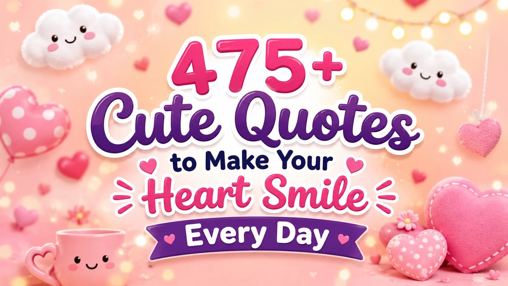 475+ Cute Quotes to Make Your Heart Smile Every Day